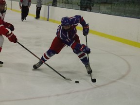 The Stony Plain Flyers lost to the North Edmonton Red Wings 5–4 on Friday, Oct. 8, and defeated the Strathcona Bruins 5–3 on Sunday, Oct. 10. Photo by Rudy Howell/Postmedia.