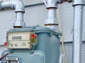 A natural gas meter.