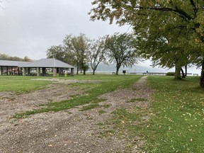 A section of gravel trail at Bluewater Park that runs from the parking lot off George Street, along the shoreline of Colpoys Bay and to the north end of the campground is being realigned, reconstructed and paved this fall. DENIS LANGLOIS