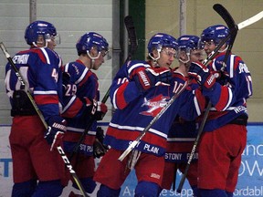 The Stony Plain Flyers were defeated 3–2 by both the Morinville Jets and  St. Albert Merchants over the weekend. Photo by Evan J. Pretzer/Postmedia.