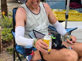 Dr. Andy Reed 90 kilometres into the Iron Legs Ultra.