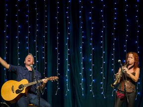 Rob and Sarah Skinner from the Red Dirt Skinners perform onstage at the Stirling Festival Theatre Saturday night as they return to the stage alongside the release of their new album 'Bear With Us.' In Stirling, Ontario. ALEX FILIPE