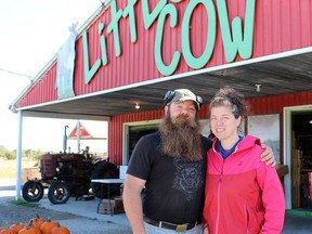 Wes Kuntz and Jenny Butcher, owners of Little Brown Cow Dairy Farm and Store on Cockshutt Road, have been named Ontario's Outstanding Young Farmers for 2021.