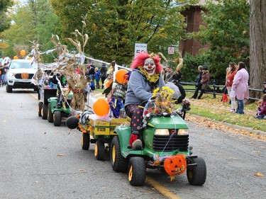 There was some clowning around on Saturday during the Waterford Pumpkinfest parade along Main Street. Michelle Ruby