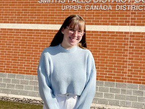 Former Upper Canada District School Board student trustee Tain Hughes championed an initiative to make feminine hygiene products easily and readily available to all students at every school. (FILE PHOTO)