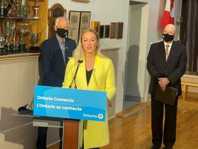 The Minister of Infrastructure Kinga Surma announced funding for high-speed internet services earlier this week in Newboro.