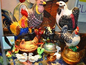 Plattsville egg producers’ Bryan and Denise Tew’s collection of chicken collectibles