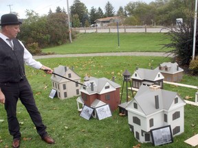 The St. Joseph and Area Historical Society held a Heritage Day Oct. 17 at St. Joseph Memorial Park featuring models of the settlement circa 1990 constructed by Marc Cantin, above, the great-grandson of St. Joseph entrepreneur and developer Narcisse Cantin. Scott Nixon