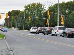 Cornwall City council adopted a bylaw last week that will pave the way for an affordable housing project on Pitt Street, south of the 401. Pictured is Pitt Street looking south, on Monday October 4, 2021 in Cornwall, Ont. Francis Racine/Cornwall Standard-Freeholder/Postmedia Network