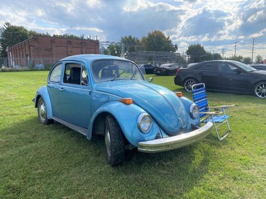A retro baby blue Volkswagen Bug at Cars and Coffee Cornwall on Saturday October 9, 2021 in Cornwall, Ont. Shawna O'Neill/Cornwall Standard-Freeholder/Postmedia Network