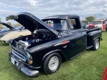 A retro Chevrolet truck at Cars and Coffee Cornwall on Saturday October 9, 2021 in Cornwall, Ont. Shawna O'Neill/Cornwall Standard-Freeholder/Postmedia Network