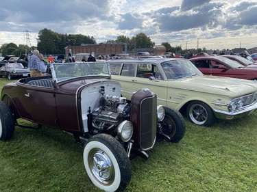 Some decked out hot rods at Cars and Coffee Cornwall on Saturday October 9, 2021 in Cornwall, Ont. Shawna O'Neill/Cornwall Standard-Freeholder/Postmedia Network
