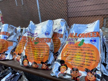 Reflective trick-or-treating bags could be taken by attendees with some Halloween safety tips on Tuesday August 24, 2021 in Cornwall, Ont. Shawna O'Neill/Cornwall Standard-Freeholder/Postmedia Network