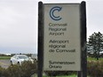 Sign for the Cornwall Regional Airport