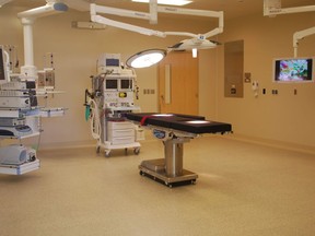 An operating room at Cornwall Community Hospital.Handout/Cornwall Standard-Freeholder/Postmedia Network
