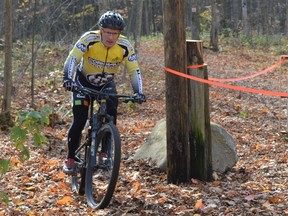 Pierre Leblanc hit the trails to raise funds for Beyond 21 during the first ever Six Hours of Summerstown event on Saturday October 23, 2021 in Summerstown, Ont. Shawna O'Neill/Cornwall Standard-Freeholder/Postmedia Network