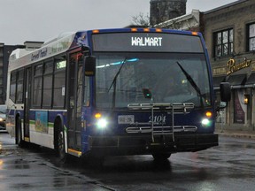 A Cornwall Transit bus, seen on Tuesday October 26, 2021 in Cornwall, Ont. Francis Racine/Cornwall Standard-Freeholder/Postmedia Network