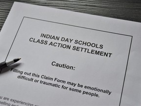 The Federal Indian Day Schools Community Support Program helps claimants navigate the 16 page claim form on Thursday October 28, 2021 in Kawehno:ke. Shawna O'Neill/Cornwall Standard-Freeholder/Postmedia Network