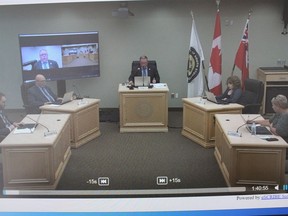 Council chambers in South Stormont, at its October 2021 meeting. Handout/Cornwall Standard-Freeholder/Postmedia Network