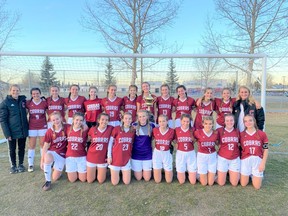 The Cobras senior girls soccer squad are league champs, capping off a dominant league season with a win over Springbank in the playoff final October 21. Carolyn Mcleod