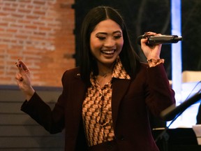 Stony Plain's Téa G put on her first concert in 19 months at Edmonton's Foundry on Whyte on Saturday, Oct. 16. Photo by Matthew Parillas.