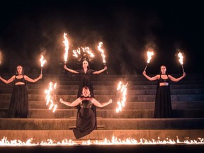 NorthFIRE Circus and the  Bas Witch Coven are presenting the aerial circus and fire dance show, The Witches, at Kelso Beach in Owen Sound on Oct. 29 and 30.