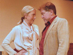 Kyla Todd, as Doris, and Brent Neely, as George, star in "Same Time, Next Year," a Domino Theatre production playing at The Davies Foundation Auditorium in Kingston. Grant Buckler/Supplied Photo/The Kingston Whig-Standard/Postmedia Network