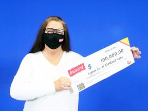 Kirkland Lake's Lynne Gauthier Kirkland Lake is $100,000 richer after winning the top prize with INSTANT WILD CARD. Submitted photo