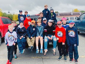 The Rep U11 MGI Blue Devils. The team roster includes; Jaylyn Barr, Charlotte Charbonneau, Lucas Charbonneau, Charles Charron, Mason Crickard, Austin Dagelman, Olivier Daviau, Kalob Fox, Coleman Lacroix, Colton Lafreniere, Clark Lance, Tucker Lance, Charlie Merrill, Kasey Paquette, Deegan Shail, Jackson Smart and Theodore Szulga.