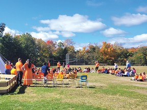 Photo supplied
Students, staff and invited guests of Our Lady of Fatima Catholic School in Elliot Lake took part in the National Day of Truth and Reconciliation last month.