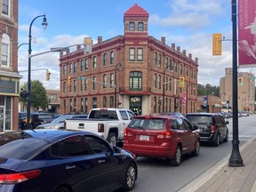 Traffic on 10th Street East in downtown Owen Sound. DENIS LANGLOIS/FILE PHOTO