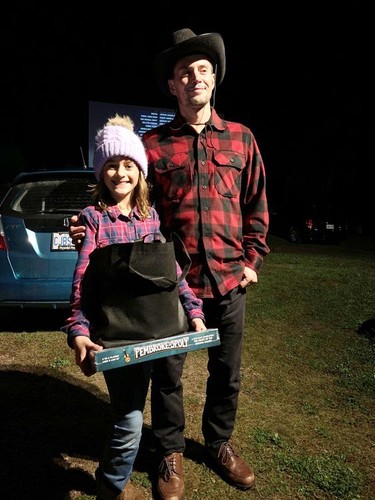 The Angus Family's Heartland costumes earned the members first place honours in the in the family costume contest at the Spooky Movie Night at the Skylight Drive-in.