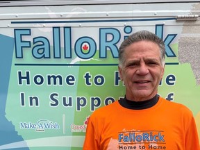 Rick Fall starts his cross-country run in mid-April. SUPPLIED