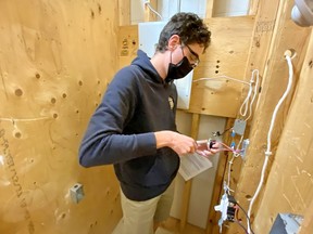 Brock Manzo, a Grade 12 student at St. Mike’s, plans to take the Level 1 electrical apprenticeship course at the high school next semester.