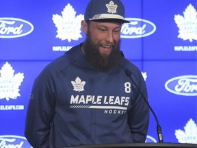 The Toronto Maple Leafs started day one of training camp with defenceman Jake Muzzin speaking about last season's playoff ouster in Toronto on Wednesday Sept. 22, 2021.