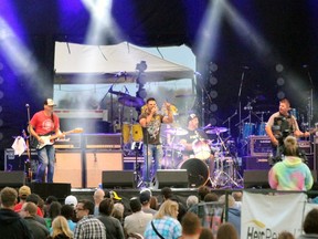 Local band Rumblefish performs during the Bluewater BorderFest "Oktborderfest" concert series on Saturday October 2, 2021 in Point Edward, Ont. Sarnia's Kim Mitchell and the Barenaked Ladies were also on Saturday's bill.