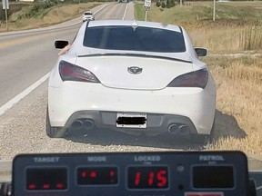 A long weekend traffic blitz in Lambton County tackled six stunt drivers, including one motorist police say was driving 115 kilometres per hour in a 50 km/h zone on Oil Heritage Road in Enniskillen Township. (Twitter)