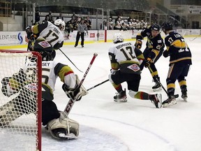 The Spruce Grove Saints extended their winning streak with back to back victories against the Bonnyville Pontiacs last weekend. Spruce Grove earned an 8-4 win Friday at home and a 2-1 win on the road Saturday. The Saints next home game is this Saturday, Oct. 16 against the Blackfalds Bulldgos. Puck drop is 7:00 p.m.