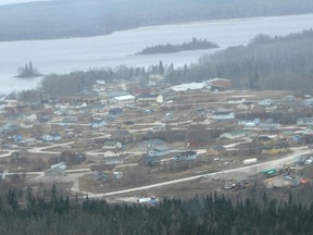 Aerial view of the Northern Ontario First Nation of Eabametoong, accessible only by plane with a population of about 1,300 people. Eabametoong is one four communities closest to the RIng of Fire. Postmedia Network