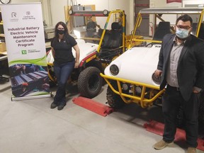 TD Bank has contribued $15,000 to support a new corporate battery electric vehicle training program at Cambrian College for technicians working in the mining industry.