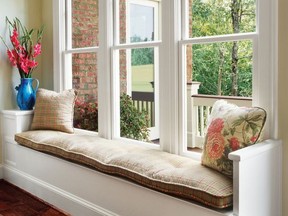 Double-hung windows like these have sashes that can move up and down. The classic proportions make double-hung designs perfect for vintage homes. Canstock Photo