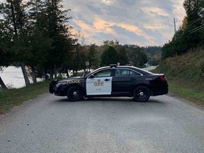The OPP blocked a road in Billings Township on Manitoulin Island on Monday while responding to a domestic incident involving a barricaded individual. The situation was resolved without injuries.