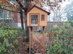 A Little Free Library creates a fun destination and sense of community in this downtown neighbourhood. Supplied
