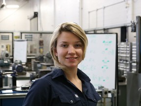 Kendra Liinamaa is a graduate of Cambrian College's Millwright program and a millwright apprentice at Vale in Sudbury. She was one of the guest speakers at the college's Jill of All Trades panel discussion about women in skilled trades. Supplied