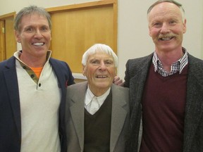 Aussie Hunt with his sons Wayne and Michael. Supplied