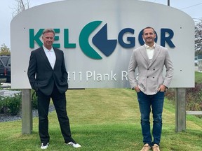 Kel-Gor Limited president Tom Parkes (left) and director/co-owner Matt Gordon. Handout/Sarnia This Week