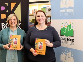 The Book Keeper's Susan Chamberlain and Lambton County Library's Greer Macdonell announced that Canadian Olympian and broadcaster Perdita Felicien's memoir My Mother's Daughter will be the focus of this year's One Book Lambton initiative. Carl Hnatyshyn/Sarnia This Week