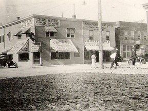 Charles A. See's Drug Store (corner of Third Avenue and Pine Street) was home to the war dispatches bulletin board in 1915 – all important news was telegraphed to the Advance at noon and posted at the store by mid-afternoon – a far cry from today's immediate messaging.

Supplied/Timmins Museum