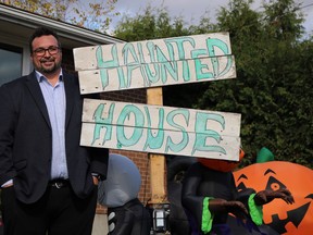 Halloween enthusiast Marc Lacroix is hosting his third-annual Haunted House on Toke Street event on Oct. 30 and 31. Entry is free, however a donation to the South Porcupine Food Bank is encouraged.

ANDREW AUTIO/The Daily Press