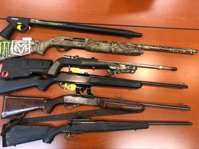 A Cochrane man facing drug offenses was also charged with five counts of Unauthorized Possession of a Firearm.

Supplied
